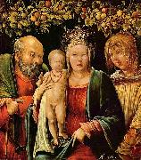 Albrecht Altdorfer Heilige Familie mit einem Engel oil painting artist